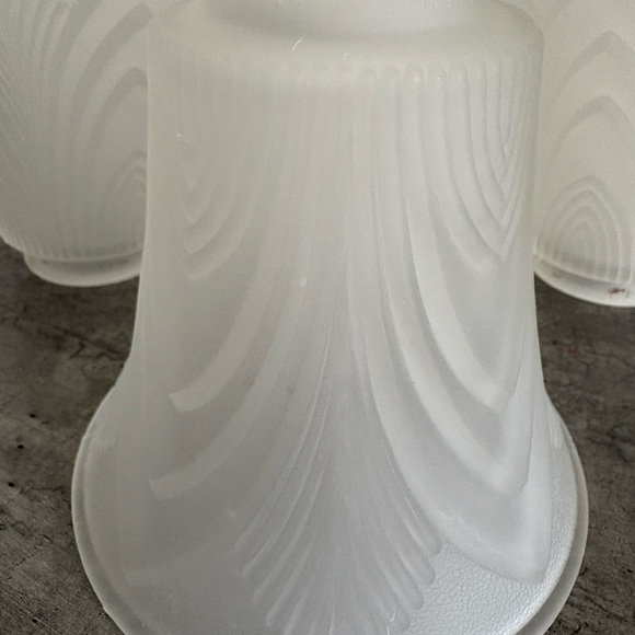 Elegant Frosted Glass Lamp Shades Set of 4 Bell Shaped Ceiling Fan Table Lamp - Picture 7 of 15